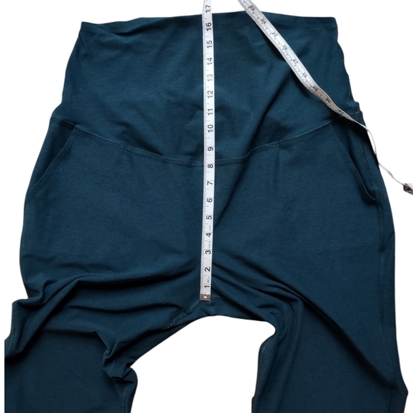 Beyond Yoga Beyond the Bump Spacedye Midi Joggers Midnight Green Heather - Picture 13 of 15